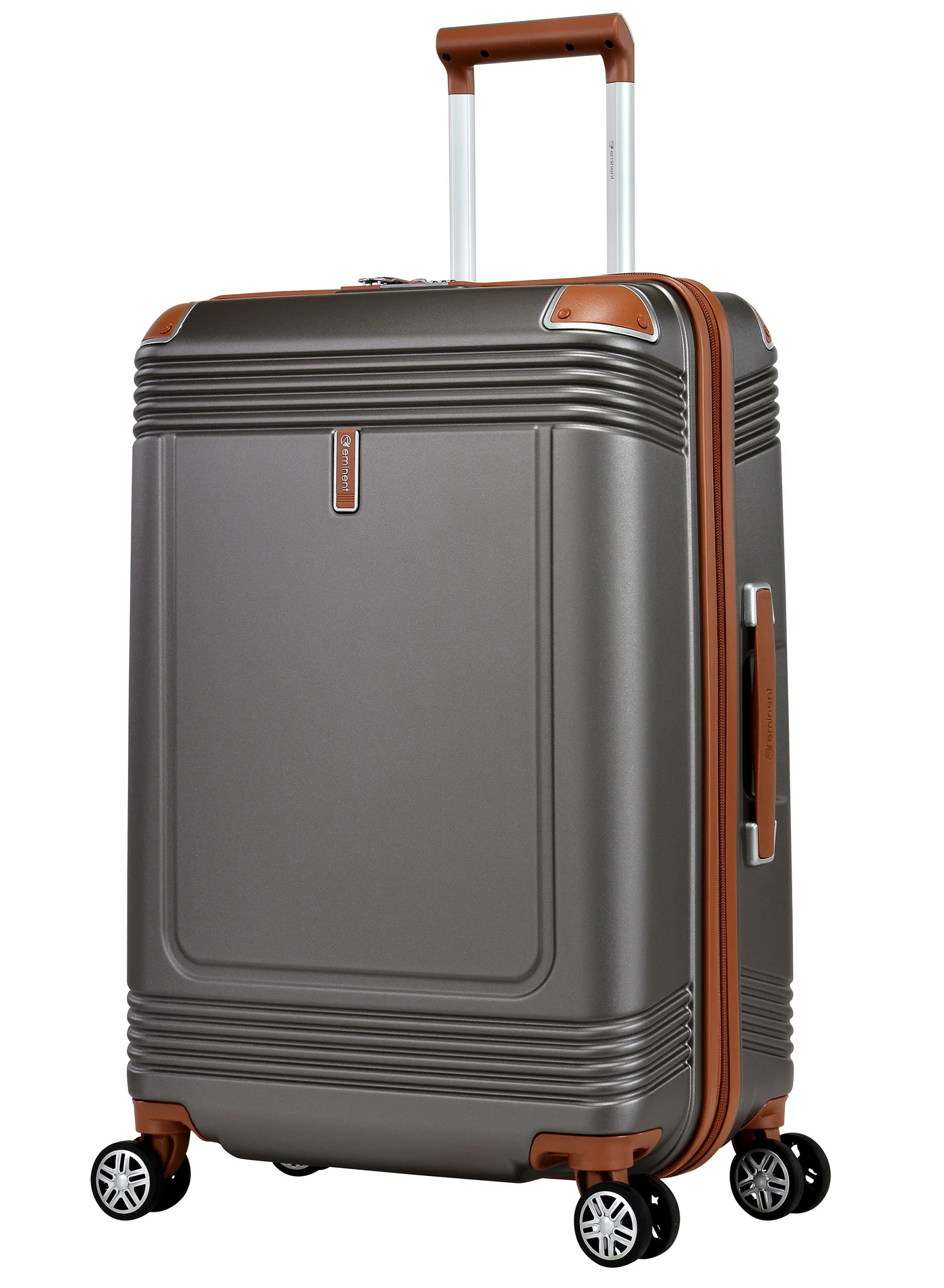Eminent Hard Case Travel Luggage Trolley Lightweight Polycarbonate Suitcase with TSA Lock and 360 Spinner Wheels (Gold, Medium) ldlcx