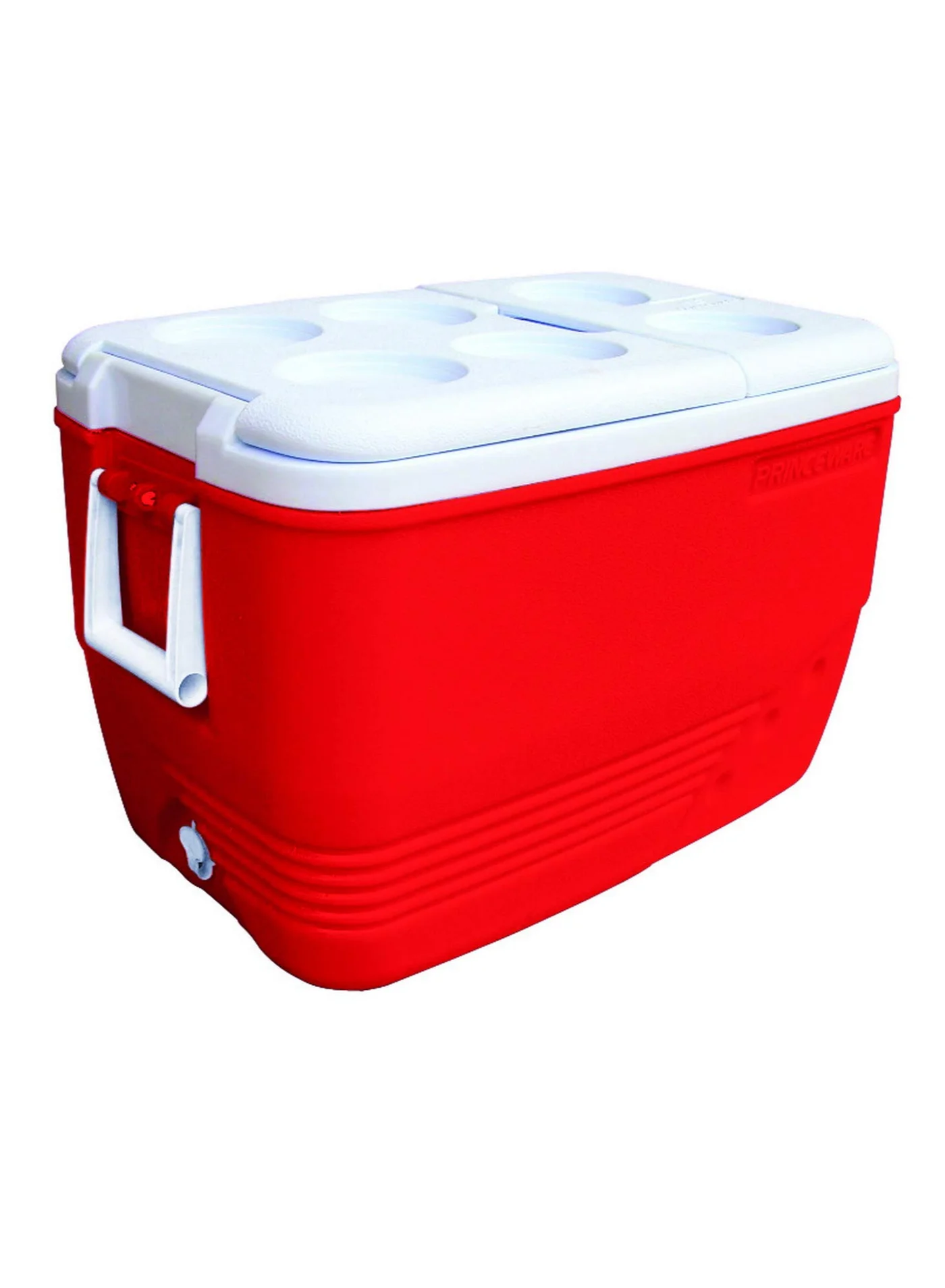 PRINCEWARE Insulated Ice Box Cooler Heavy-Duty Portable Storage for Picnic and Fishing (Red, 60L) j6zub