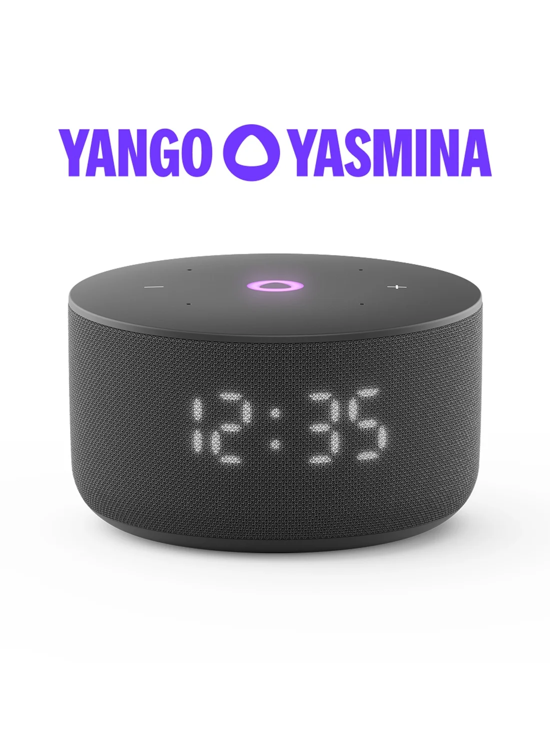 Yasmina Smart AI Speaker with LED Display, Arabic & English Voice Assistant, 12W Premium Sound for Home and Study (Black) eserp