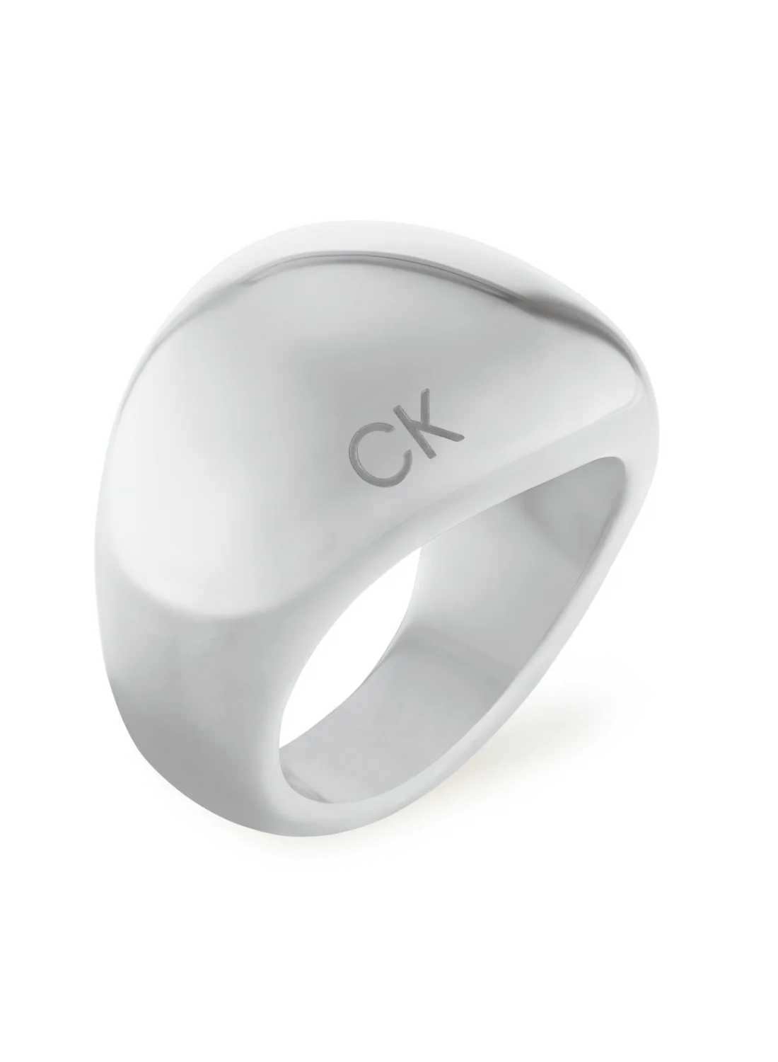Premium Organic Shape Statement Ring for Women Minimalist Polished Jewelry (Silver Tone) 5snux
