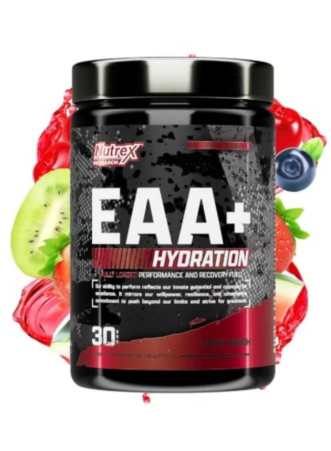 Premium EAA+ Hydration Amino Acid Powder Fruit Punch Flavor (304.2 g) fb76n