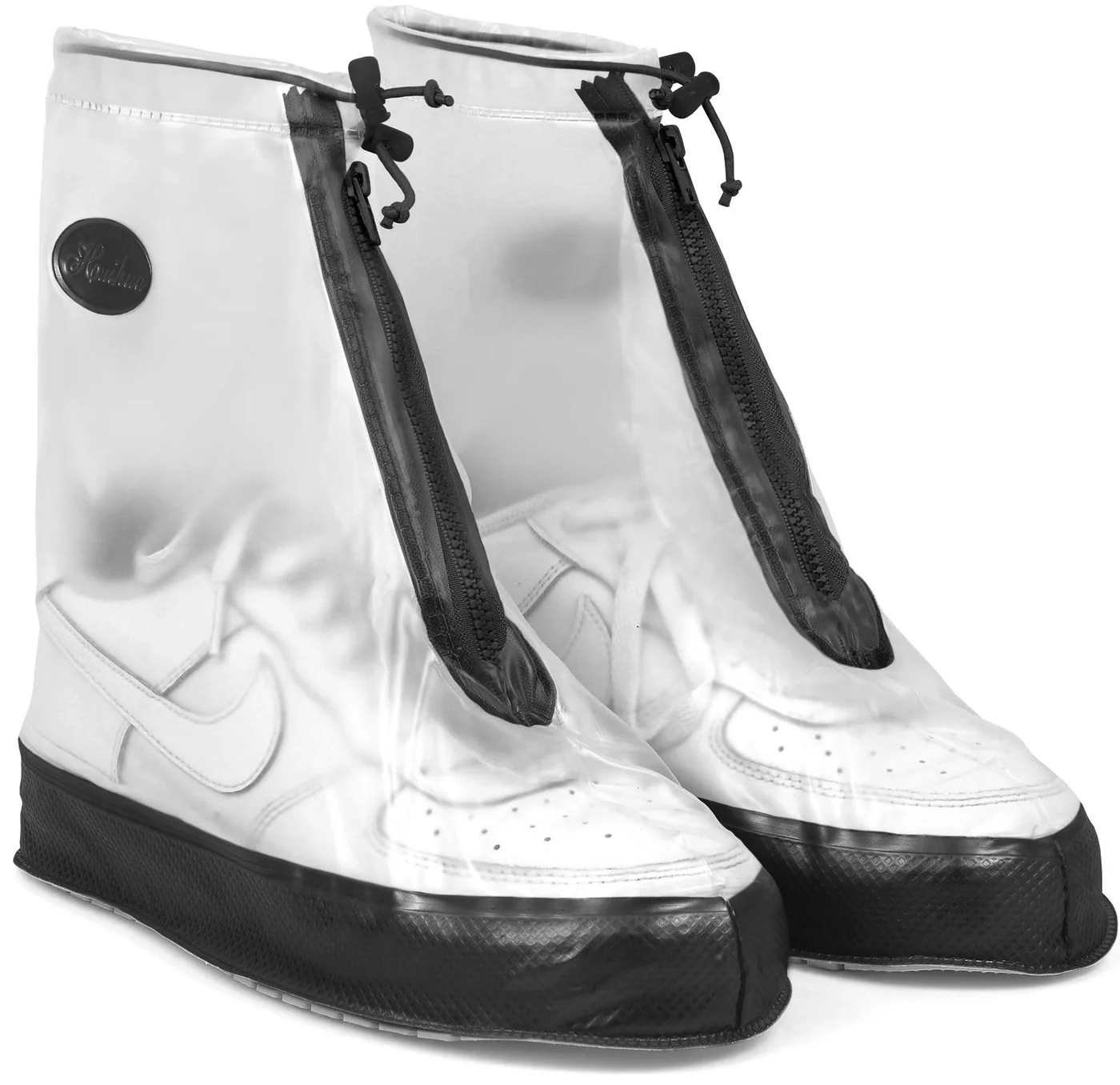 Premium Waterproof Rain Shoe Covers Reusable Non-Slip Overshoes for Men and Women (Clear, Medium) mo3co
