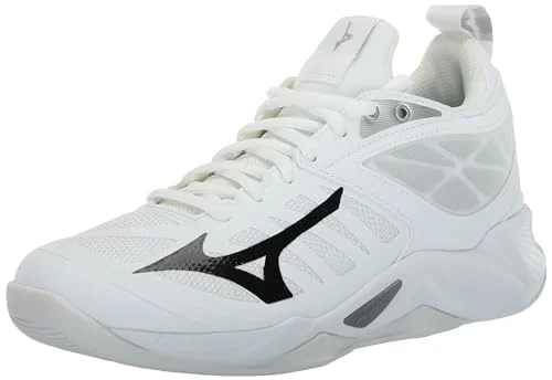 Professional Volleyball Court Shoes for Women Lightweight Breathable Athletic Sneakers (White/Black, 12) za5o4