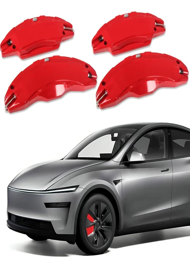 Doietc Brake Caliper Covers Set for 19-inch Wheels Premium Aluminum Alloy Exterior Styling Upgrade (Red, 4 Pcs) j6795