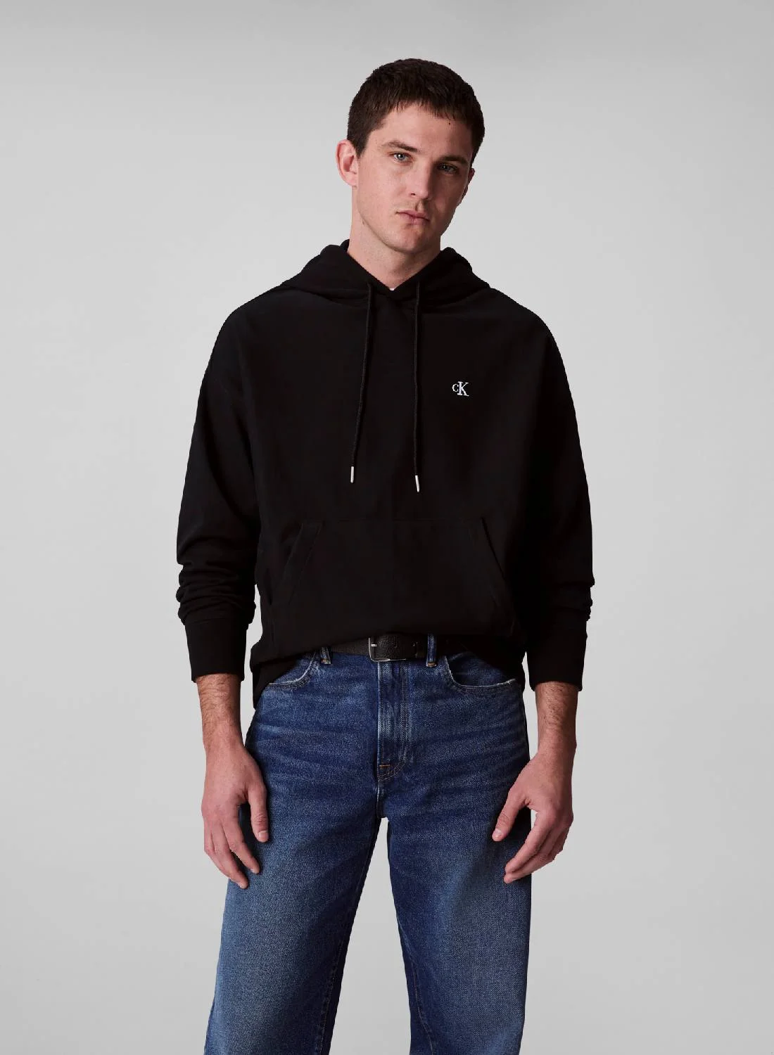 Premium Fleece Relaxed Hoodie Soft Pullover Sweatshirt for Men (Black, Large) 8d8ht