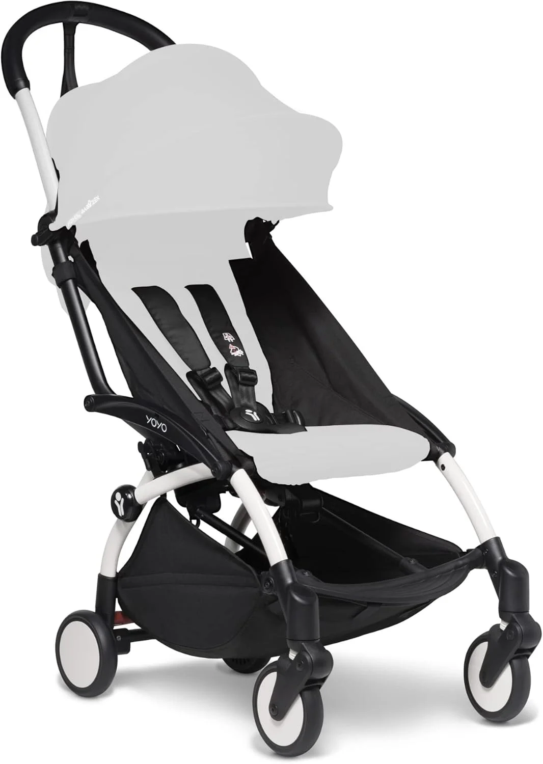 Premium Lightweight Foldable Stroller Frame (White, Compact Design) tiv17