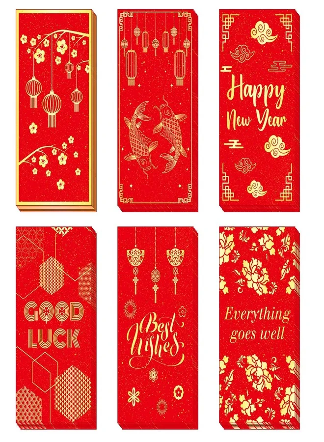 Henoyso Traditional Red Envelopes for Lunar New Year and Weddings (Red, 36 Pack, 9 cm x 17 cm) vz8ig