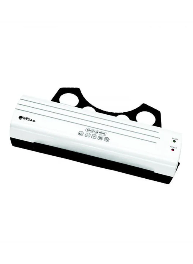 ATLAS Portable A4 Laminating Machine Professional Thermal Laminator for Home and Office Use (White, 1 Unit) y5z4f
