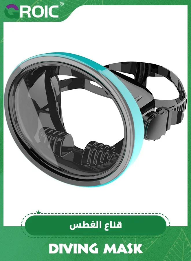 GROIC Professional Diving Mask Tempered Glass HD Anti-Fog Scuba Goggles for Snorkeling and Freediving (Adults, One Size) 9785j