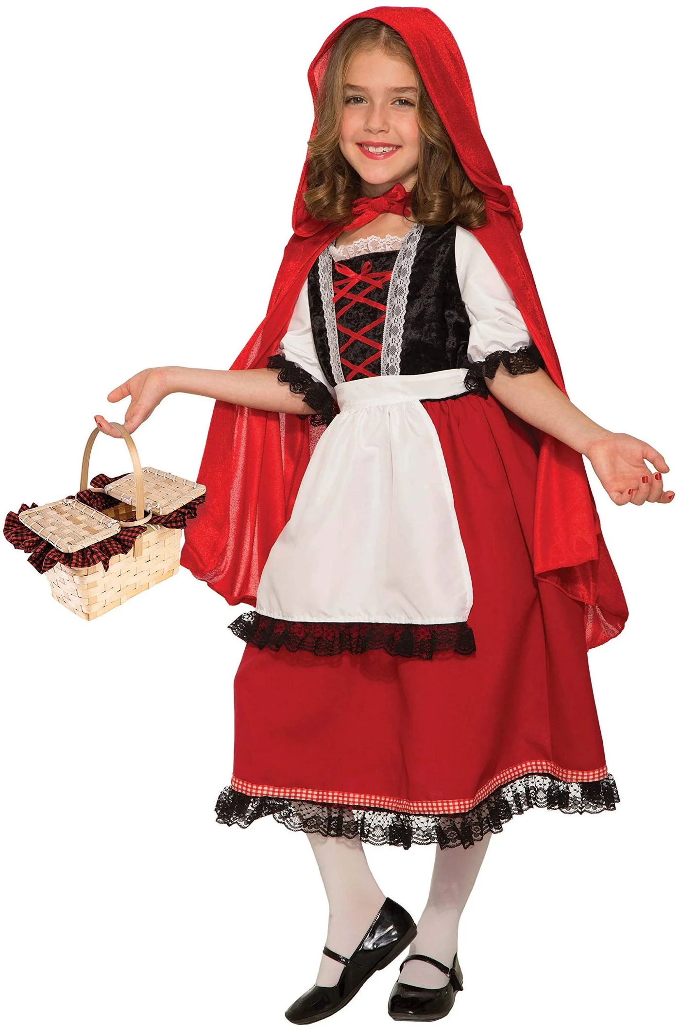 Deluxe Little Red Riding Hood Costume for Kids (Red, Large) zaf3m