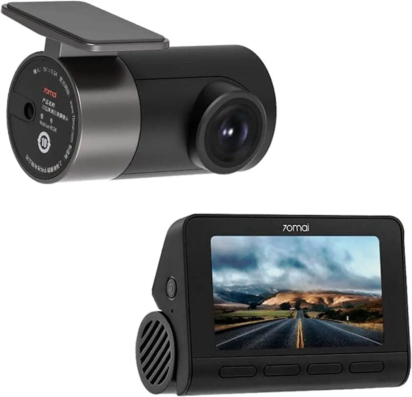 Premium 4K Ultra HD Dash Cam with Built-in GPS and Night Vision (Black, 1 Set) 7lf9w