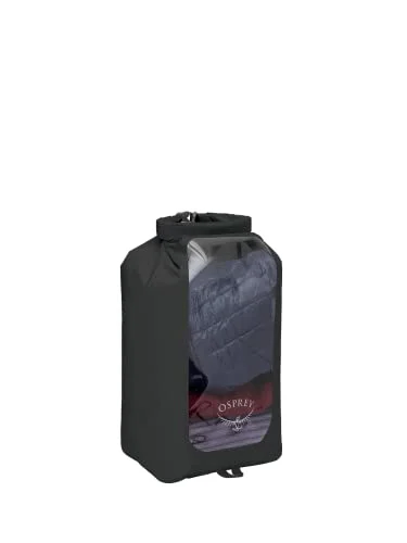 Premium Waterproof Dry Sack with Transparent Window (Black, 20L) hin0w