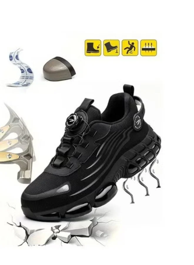 VICTGOAL Steel Toe Work Shoes for Men Lightweight Puncture Proof Safety Footwear (Black, 42 EU) xilq4