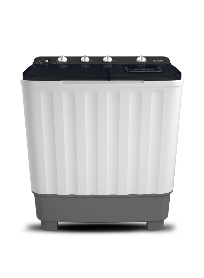 Premium Semi-Automatic Twin Tub Washing Machine with 10.5kg Wash and 8kg Dryer Capacity (White/Grey, 10.5kg) aoeb4