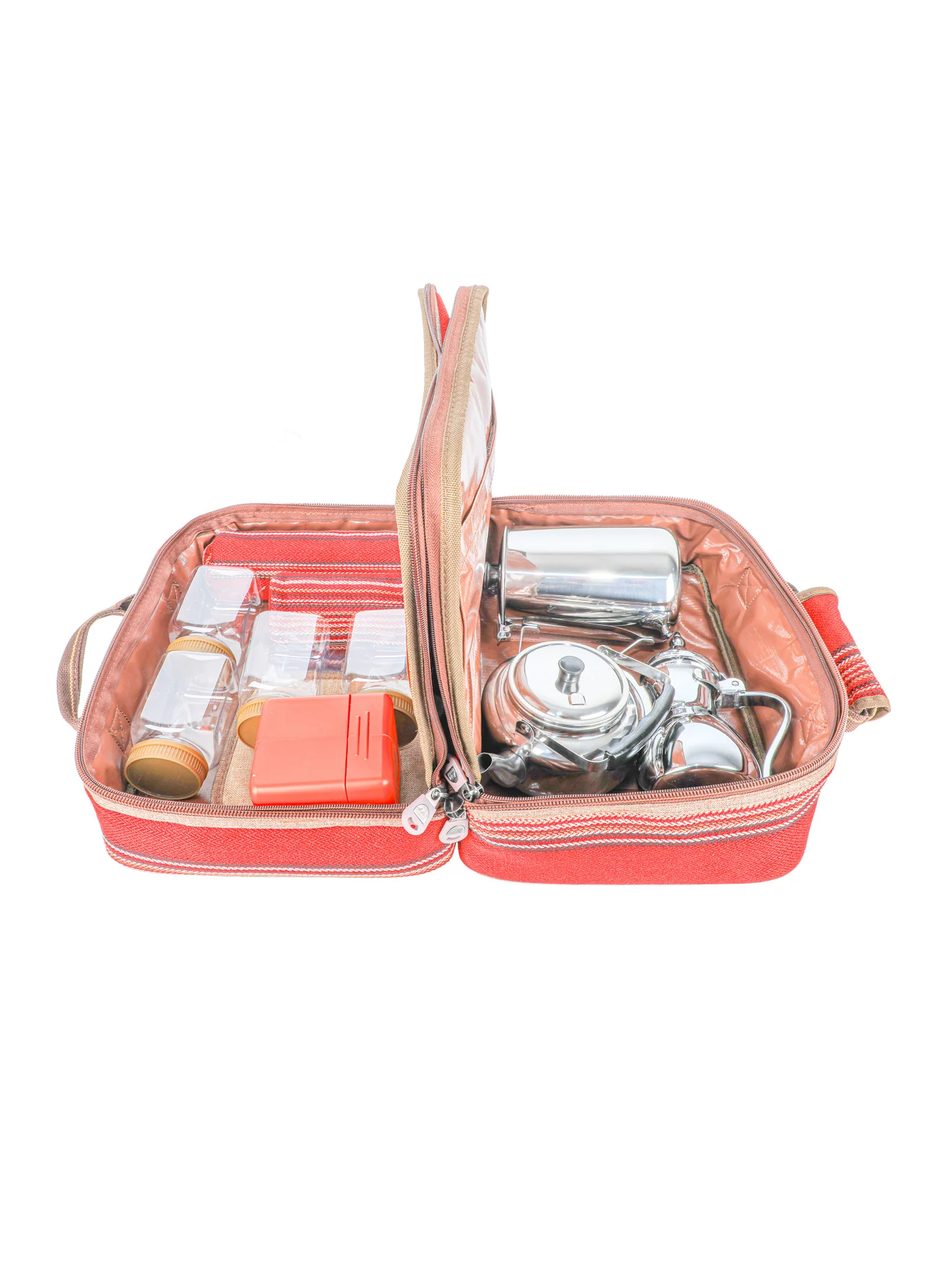 ALGhafah Tea and Coffee Storage Bag Premium Fabric Organizer (Red, 30 cm x 20 cm) aybeh
