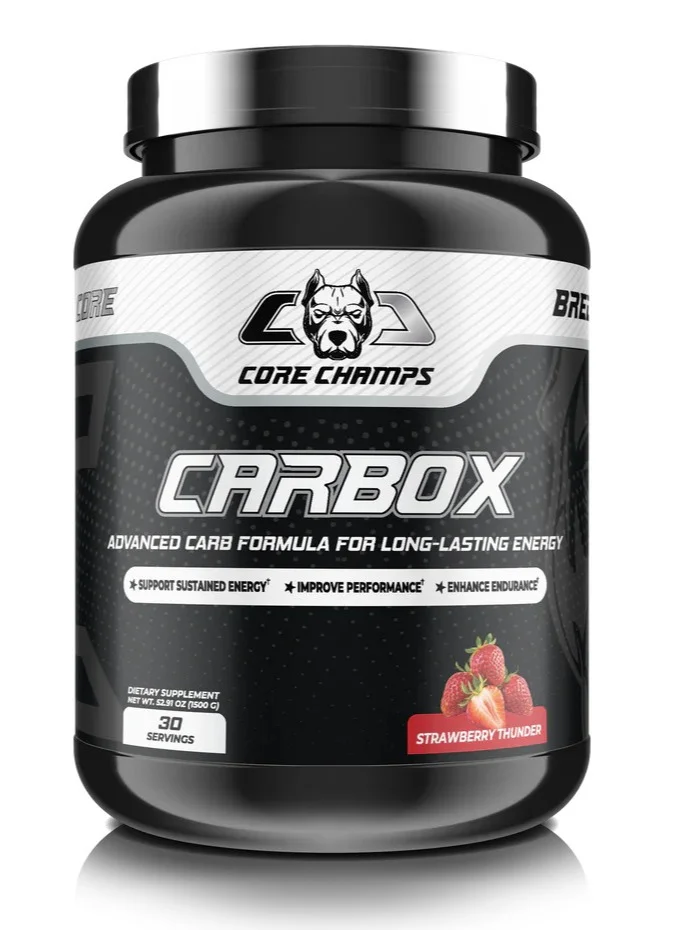 Core Champs CARBOX Advanced Carbohydrate Formula for Energy and Endurance (Strawberry Thunder, 30 Servings) ysutm