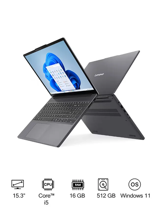 Premium Slim Laptop 15.3-inch WUXGA Display, Intel Core i5, 16GB RAM, 512GB SSD, Windows 11, Luna Grey 13nm9
