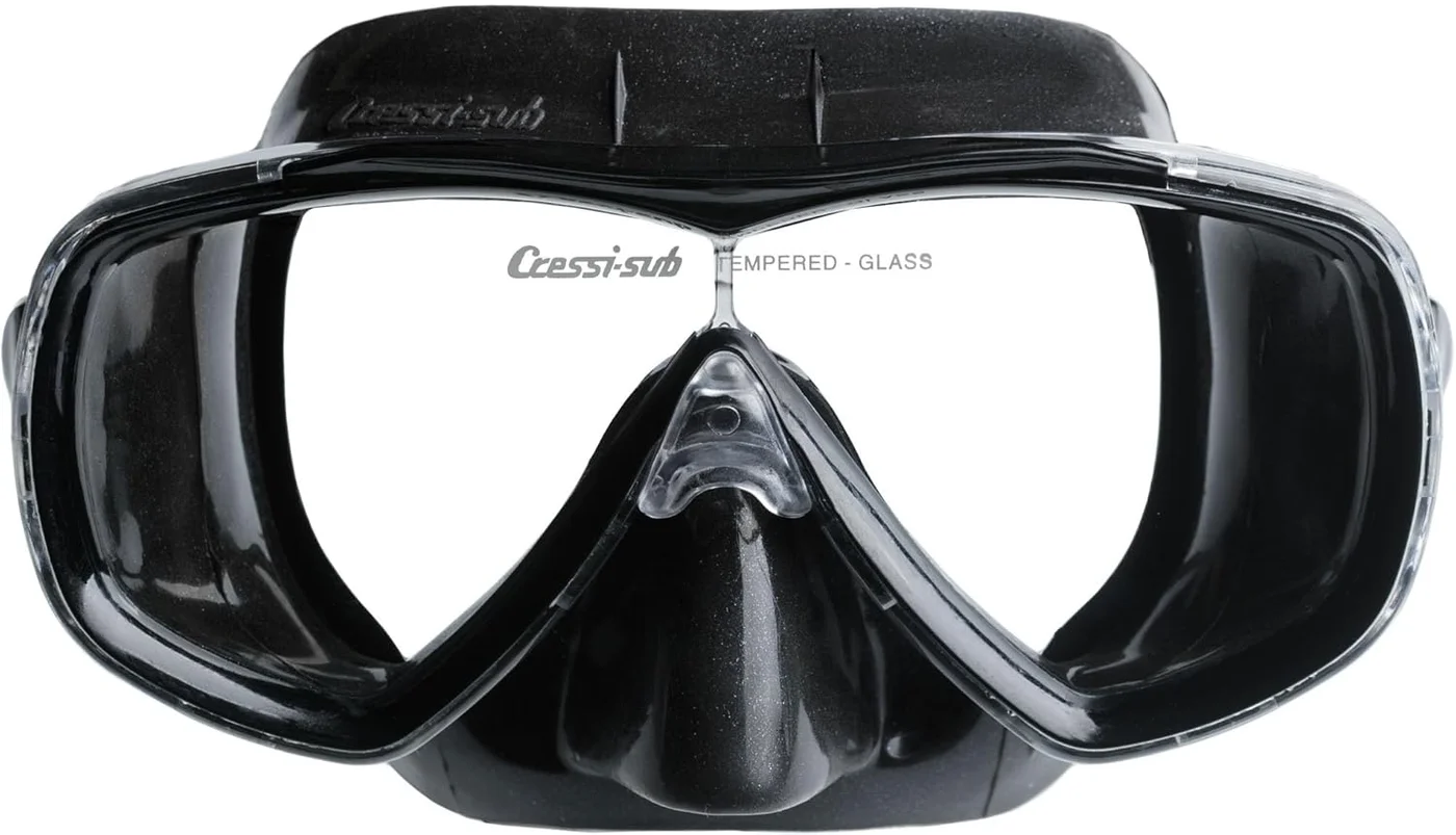 Premium Adult Snorkeling Mask Professional Diving Gear (Black, One Size) ng8l8