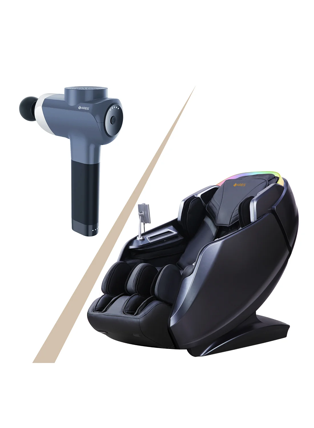 ARES Professional Percussion Massage Gun Deep Tissue Muscle Recovery Device (Portable, 1 Unit) wls7k