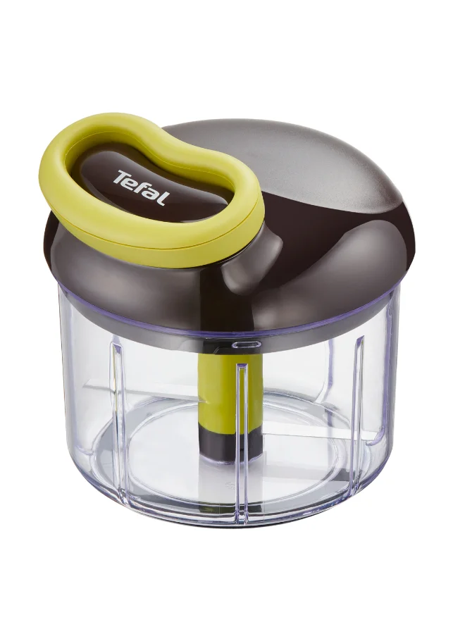 Manual Food Chopper Premium Kitchen Vegetable Processor with Stainless Steel Blades (Black, 900 mL) 8wtet