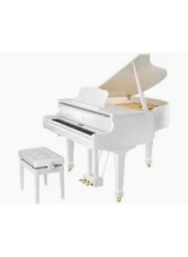 Premium Digital Grand Piano Professional Concert Performance Instrument (Polished White) rn9qa