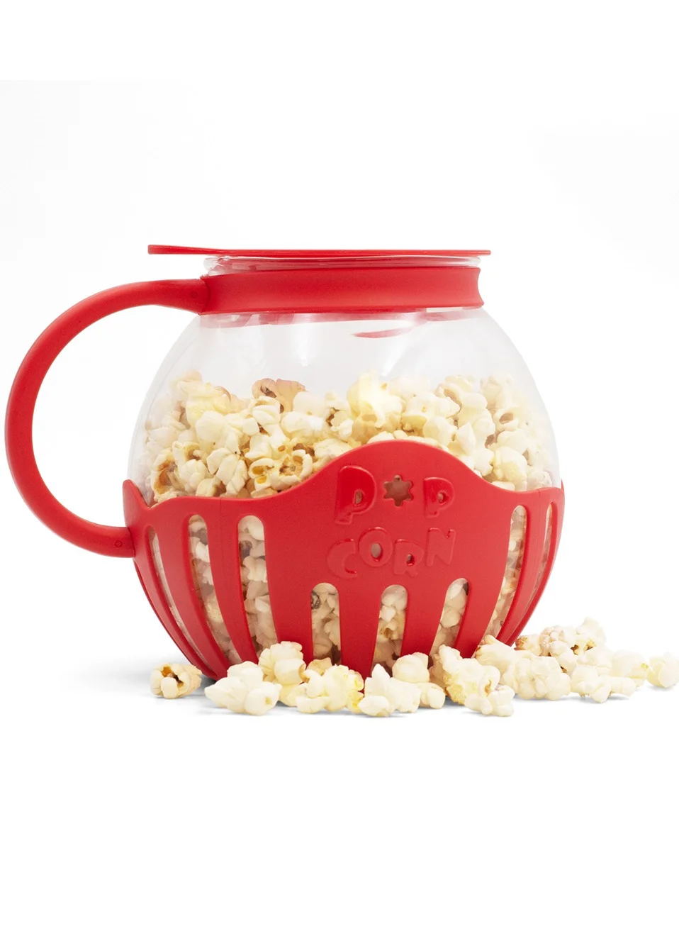 Beram Microwave Popcorn Maker with Borosilicate Glass Bowl and 3-in-1 Lid for Movie Nights (1.5 L) bugia