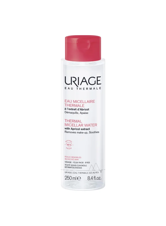 Uriage Thermal Micellar Water Gentle Cleanser and Toner for Sensitive Skin (Pink, 250 mL) 5q8lo