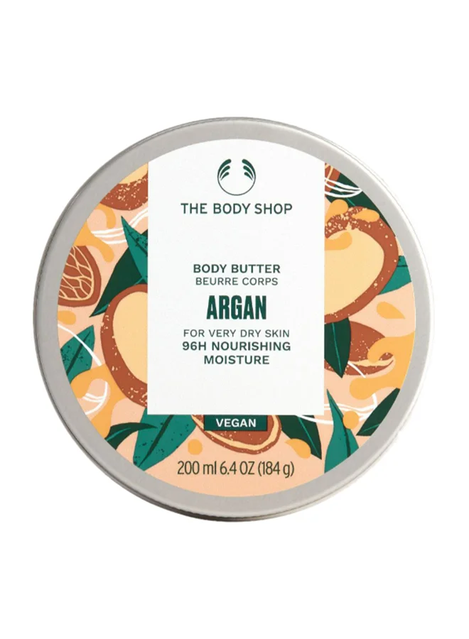 The Body Shop Argan Body Butter Intense Moisturising Cream with Shea Butter for Dry Skin (200 mL) lwj6c
