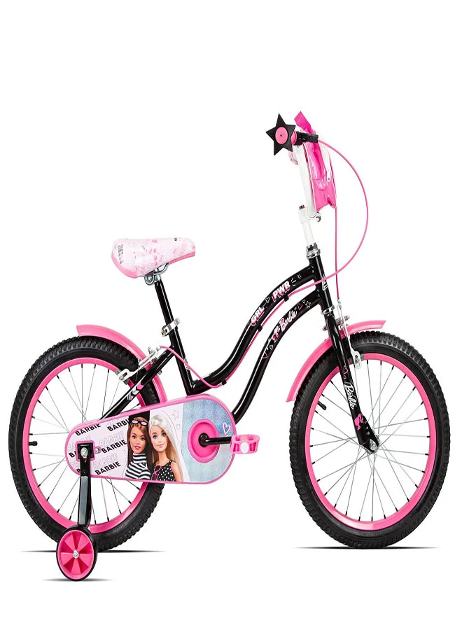 Spartan Kids Bike 18-Inch Wheel Single Speed Bicycle with Training Wheels (Black, 45 cm) s07wa