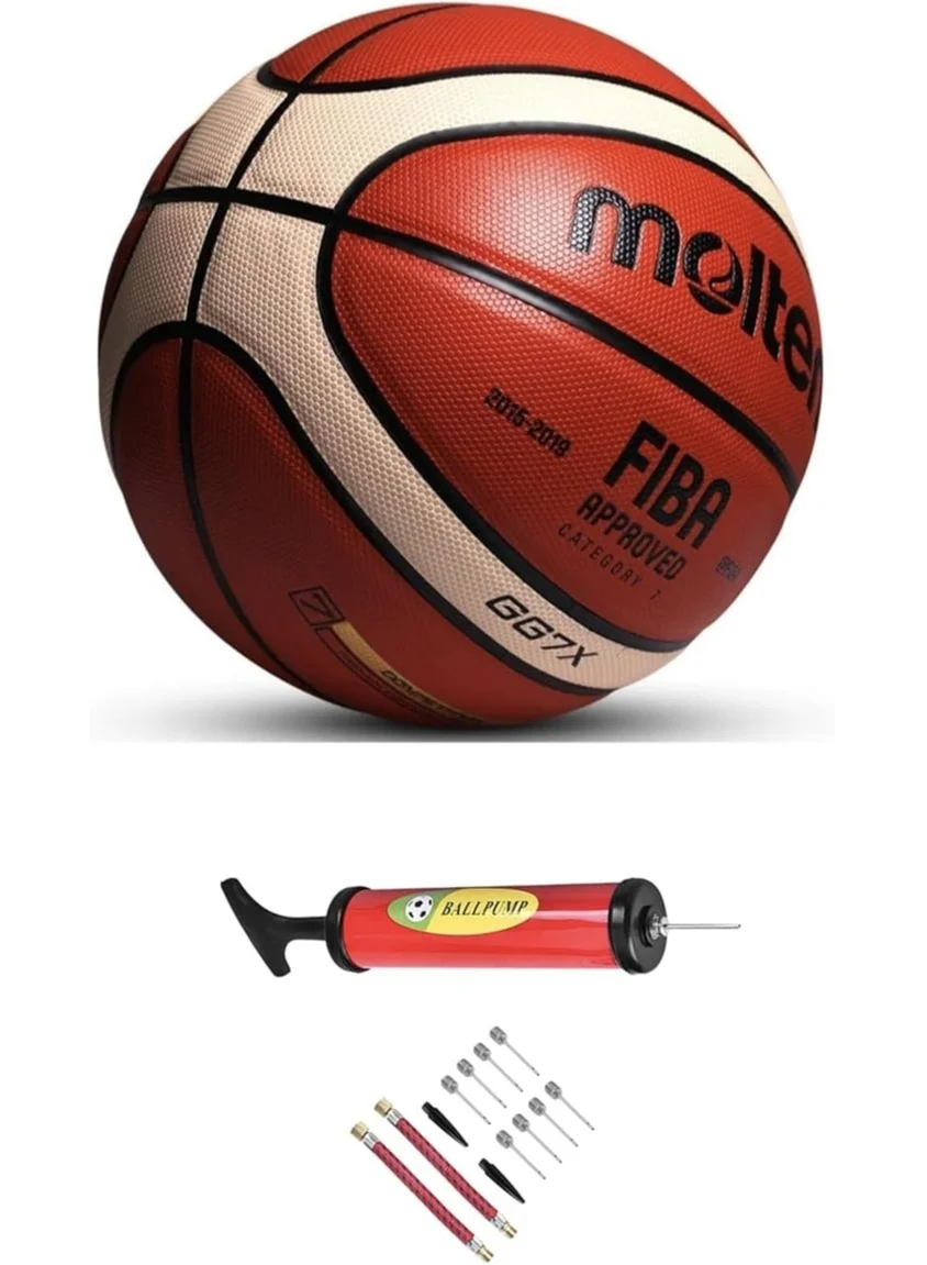 Premium Official Size 7 Basketball Professional Training Ball with Air Pump (Size 7) 687m7