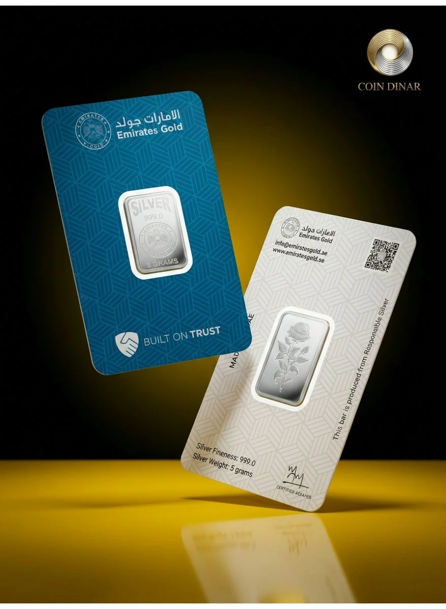 Premium Silver Bullion Bar (5g) - Authentic Investment Grade Precious Metal for Collectors cj7e2