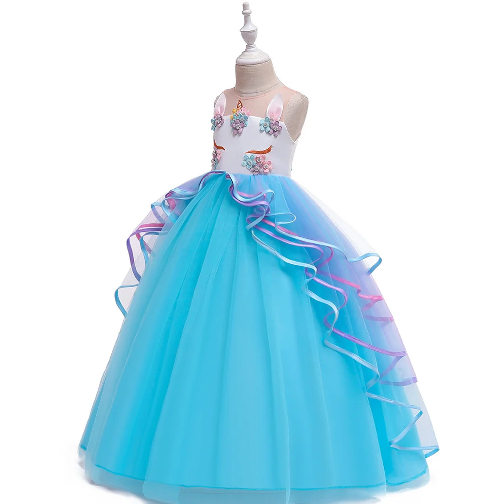 Loquat Unicorn Princess Tutu Dress Mesh Skirt for Girls (Multi-Color, 3-12 Years) 6m0pt