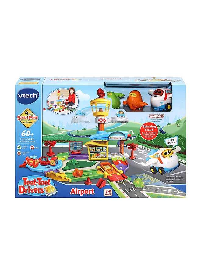 Interactive Airport Playset with Light and Sound Effects, Educational Vehicle Track Toy for Kids (Multicolor, 1 Set) 0y67t