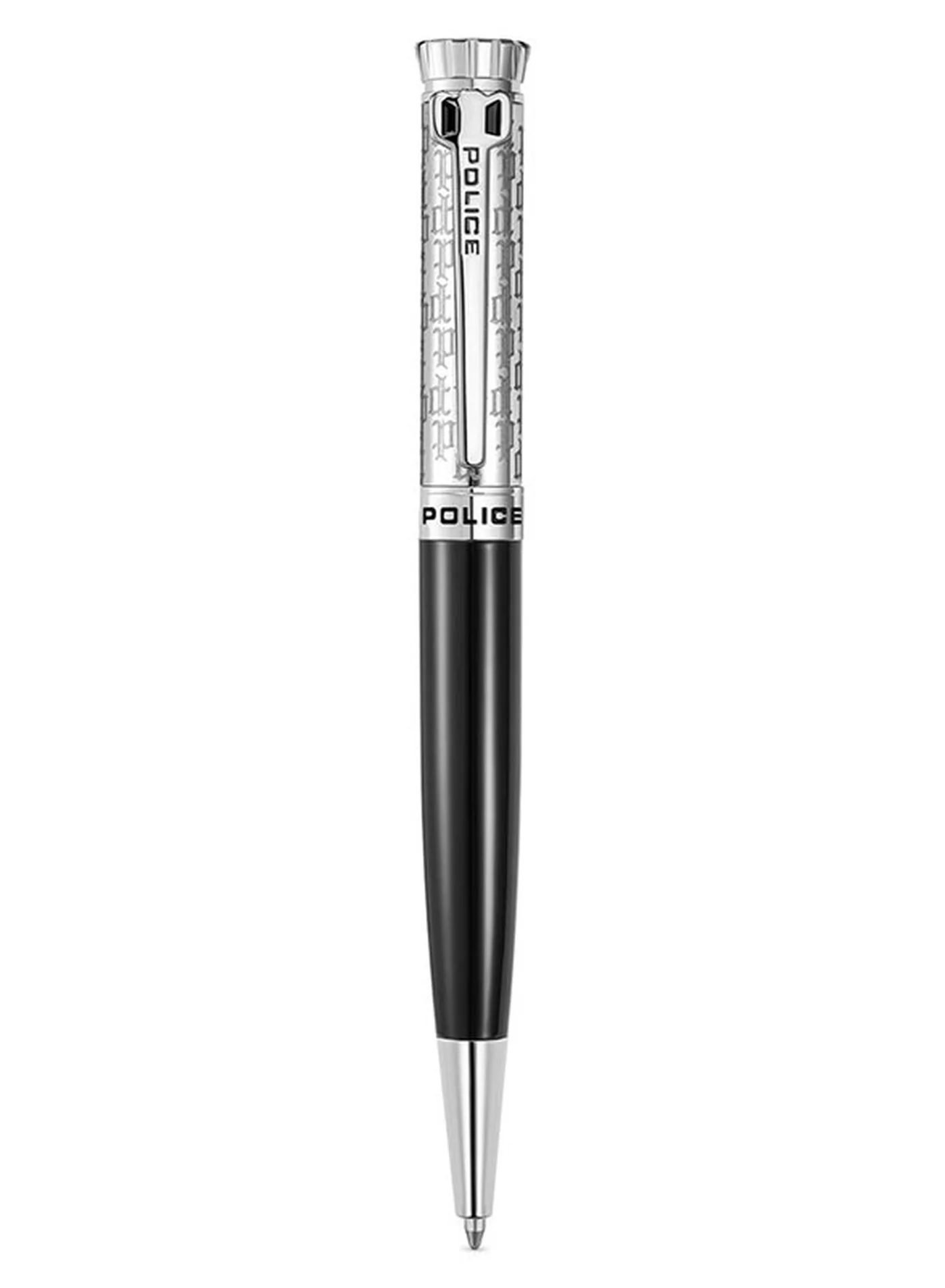 Premium Gothic Stainless Steel Pen for Men (Silver and Black, 14 cm) zpwoz