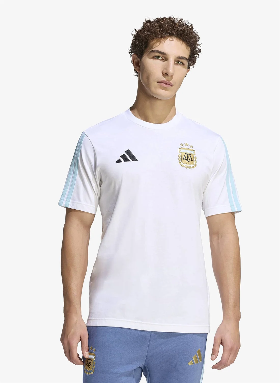 Sport Argentina DNA T-Shirt Premium Cotton Graphic Tee For Men (Large) eksmu