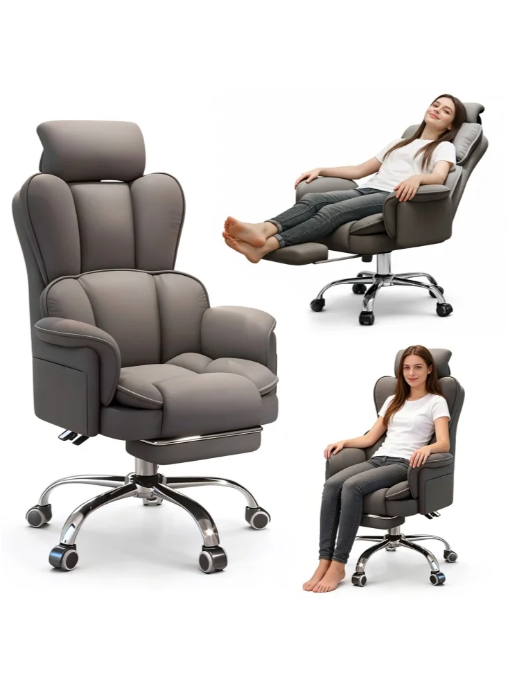 GGEROU Ergonomic Office Chair with Adjustable Height and Lumbar Support for Home Office and Gaming (Grey) w5ojr