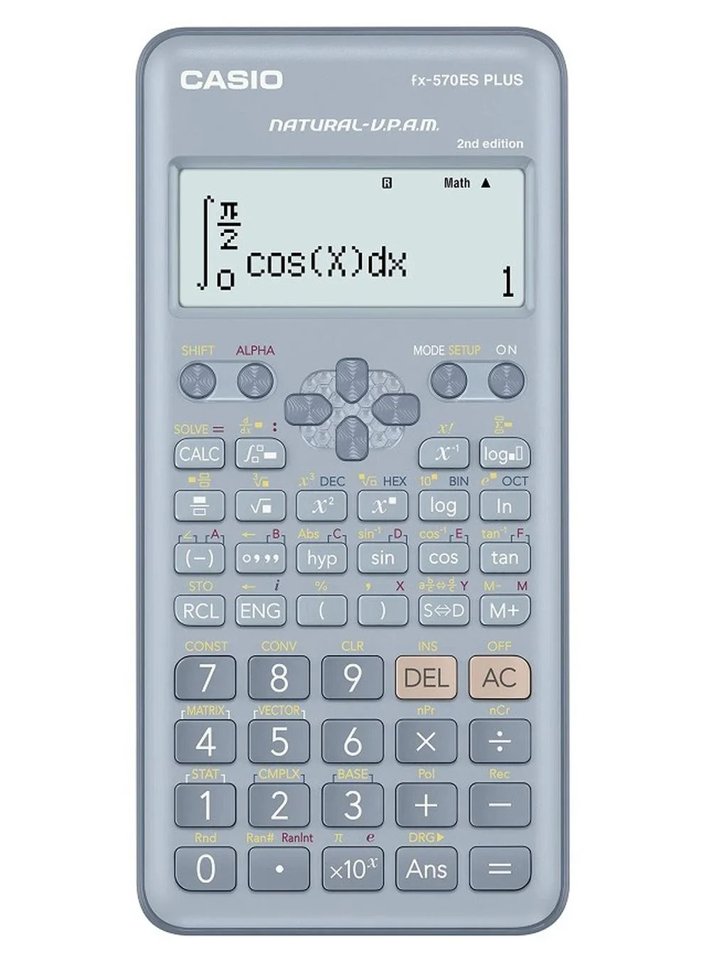 Scientific Calculator Premium 417 Functions Dual Power Display (Blue, Standard Size) tqjsz