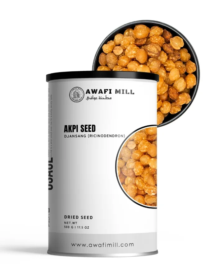 AWAFI MILL Akpi Seeds Ricinodendron Heudelotii Djansang African Spice Thickener (500 g) x8pz7