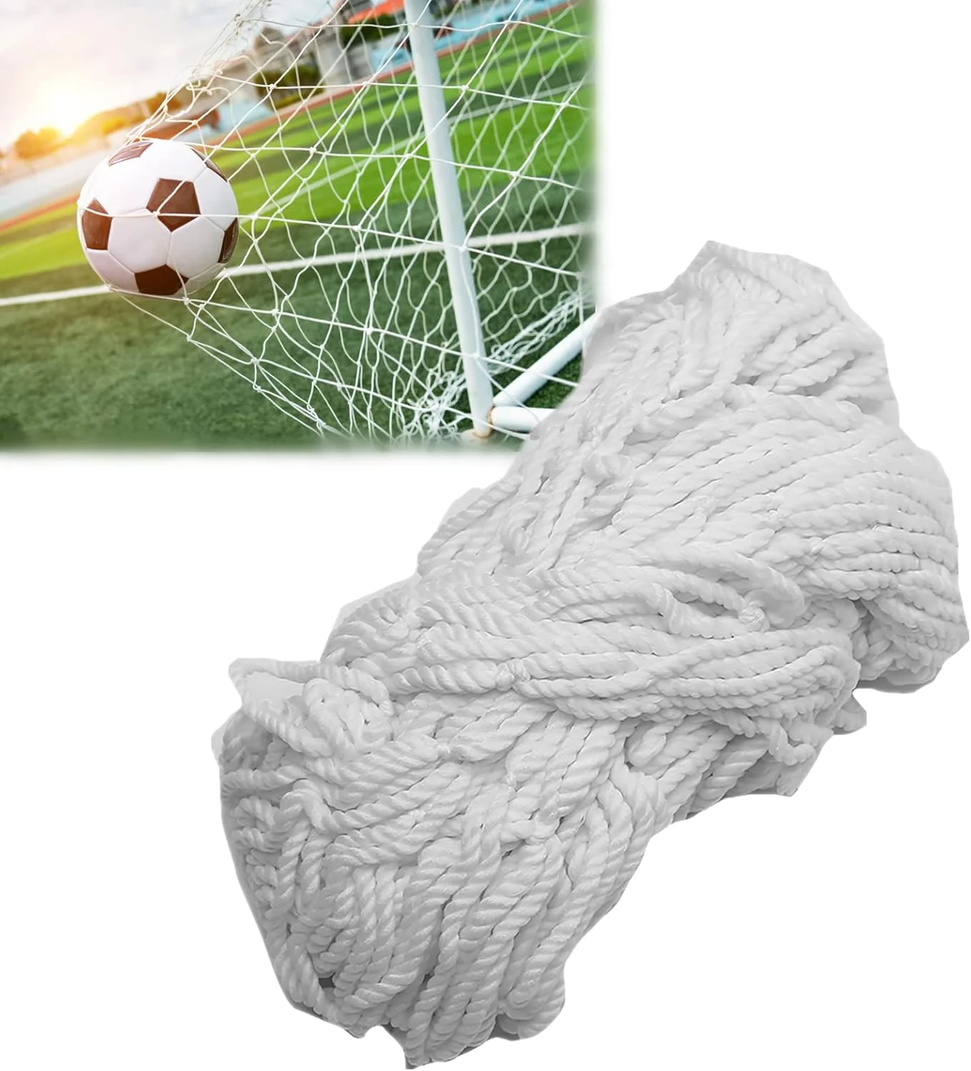 Woobles Soccer Goal Net Replacement Heavy-Duty Weather-Resistant Sports Training Net (300 cm x 200 cm) kcc1r