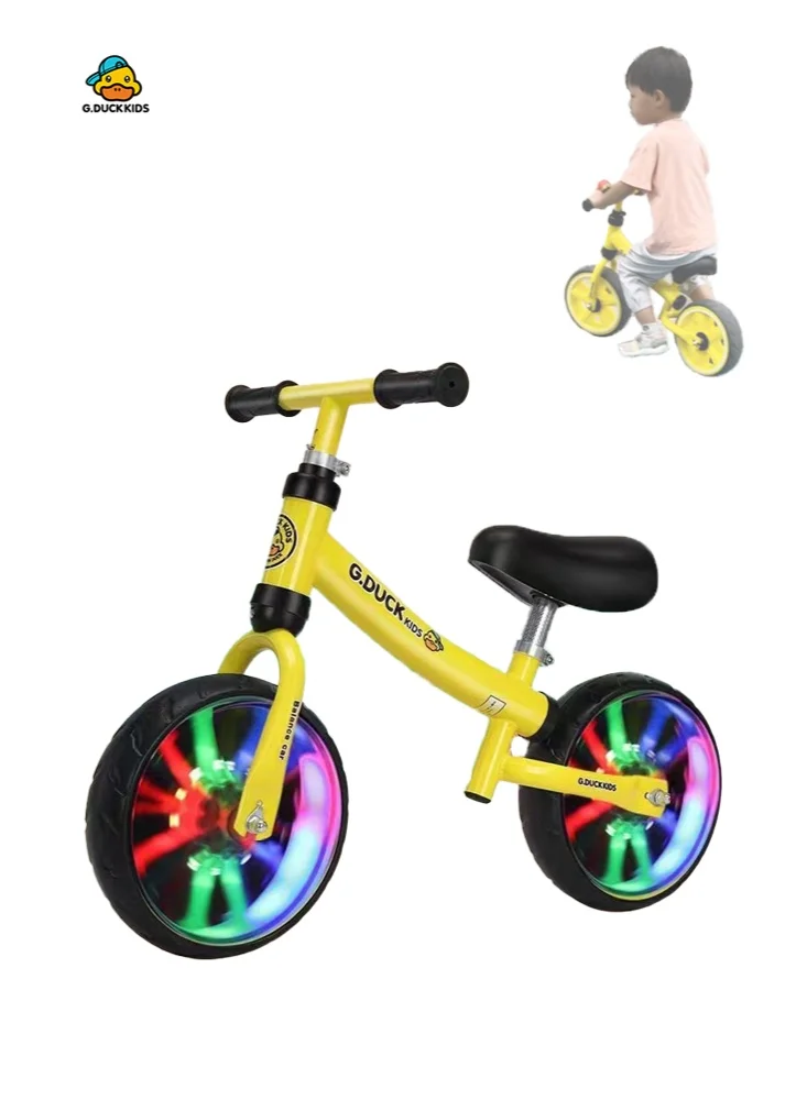 G.DUCK Balance Training Bike for Kids with LED Wheels and Adjustable Gear (2-6 Years) 9pt2g