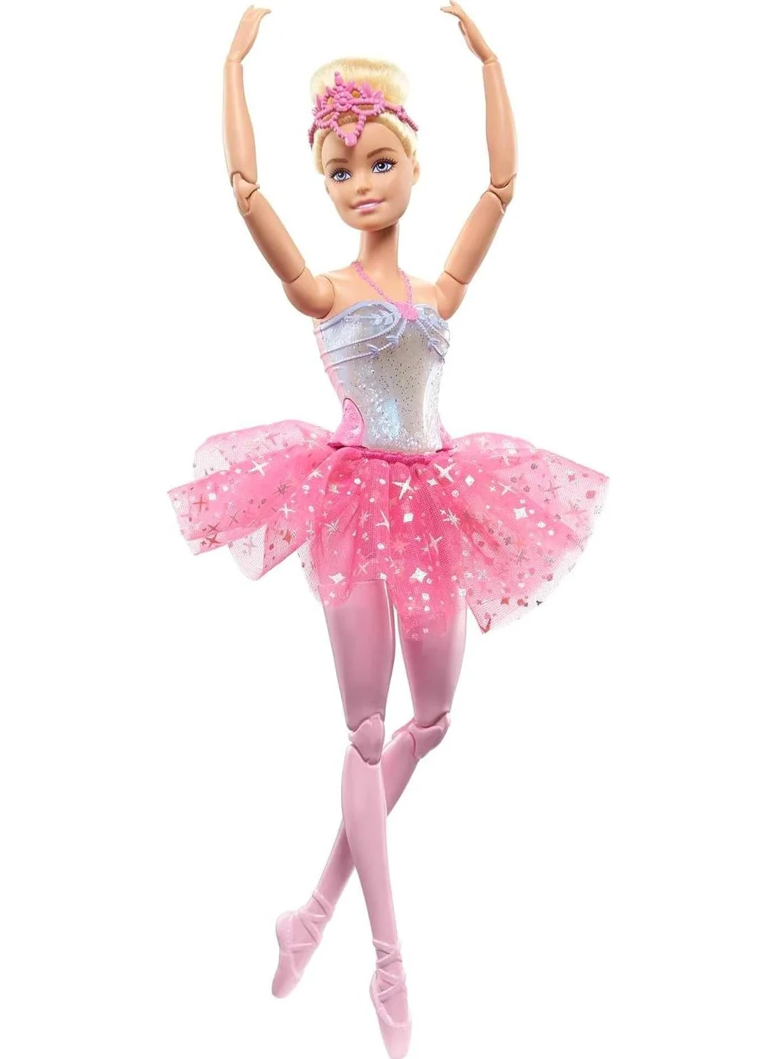 Fashion Doll Twinkle Lights Ballerina Toy with Light-Up Feature and Tiara (Blonde, 30 cm) um0tg