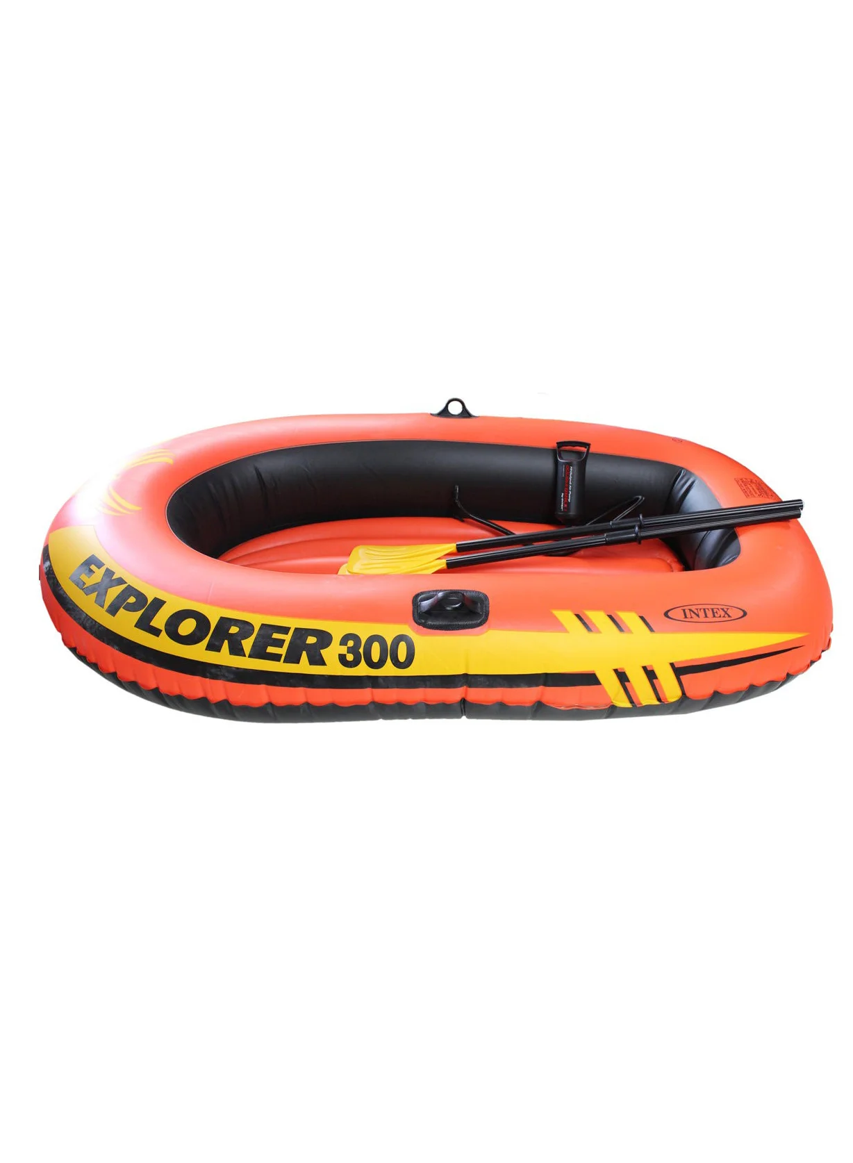 Explorer Inflatable Boat Set for 3 Person Heavy-Duty Recreational Raft (211 cm x 117 cm) 64top
