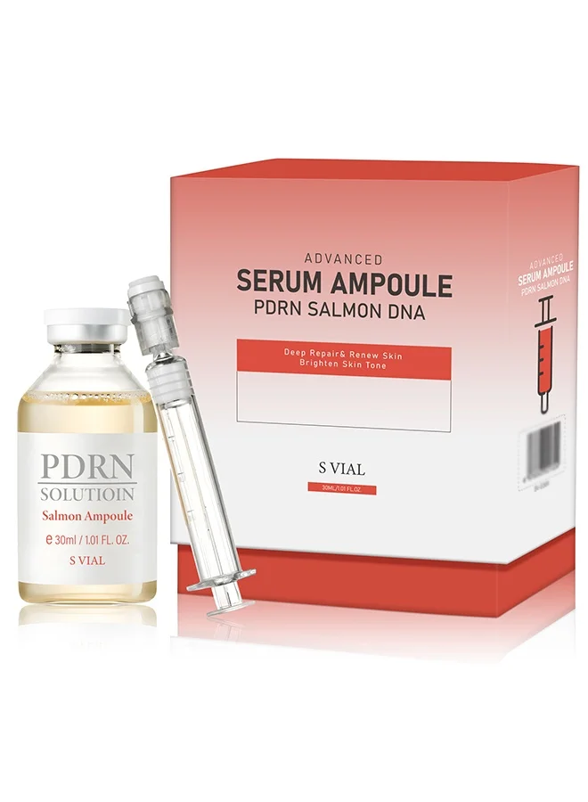 S VIAL PDRN Salmon DNA Serum with Hyaluronic Acid and Niacinamide for Deep Hydration and Radiant Skin (30 mL) q4gdt