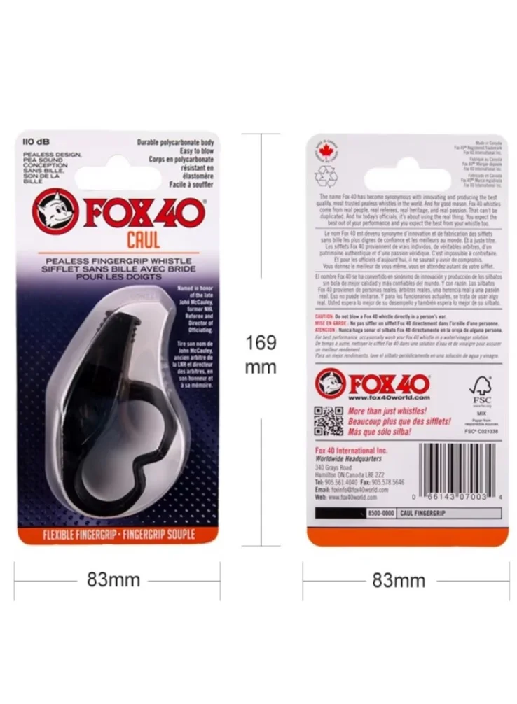 Fox 40 Finger Grip Whistle Professional Referee Sports Whistle (1 Piece) 48f09