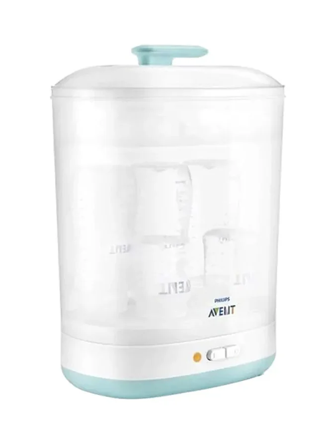 Premium Electric Steam Sterilizer 2-in-1 Multi-function Design for Baby Bottles and Accessories (White, 1 Unit) oi4ug