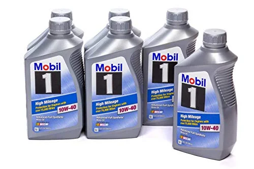 Premium High Mileage Synthetic Motor Oil 10W-40 (6 x 946 mL) qu86k