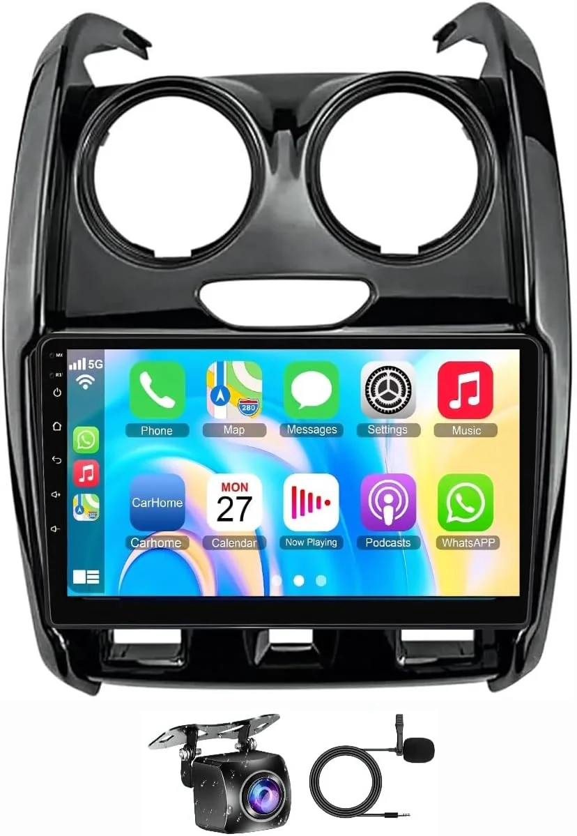 Vierex Android Car Stereo for Duster 2015-2021 GPS Navigation Wireless CarPlay Android Auto (2GB RAM 32GB ROM 4-Core) ujro3