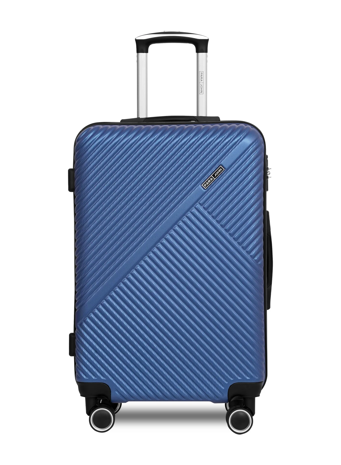 PARAJOHN Medium 24-Inch Hardshell Spinner Suitcase Lightweight ABS Travel Luggage with 4-Wheel Trolley System (Navy Blue, 61 cm) g4qz1