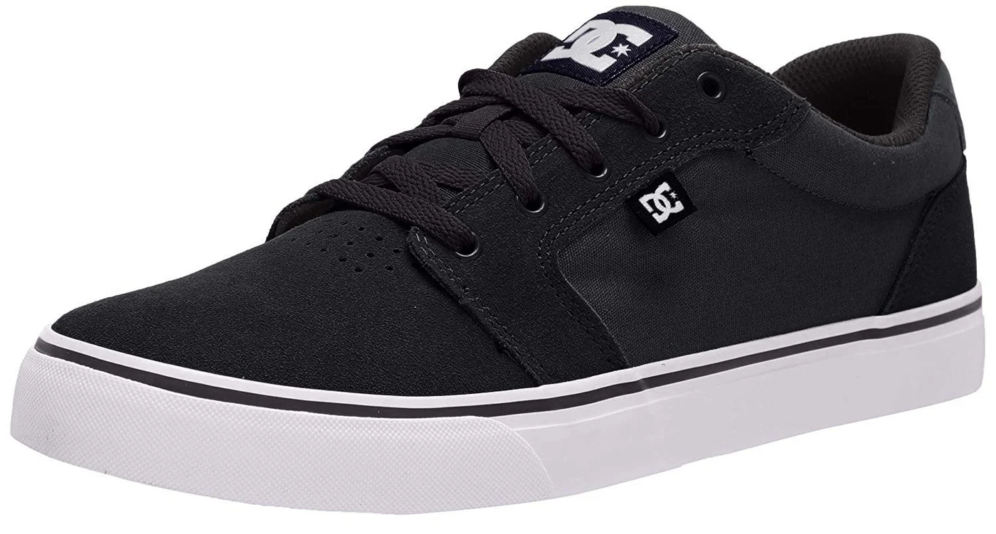 Premium Skateboarding Sneakers Durable Rubber Sole Performance Footwear for Men (Black, 43 EU) 8jhih