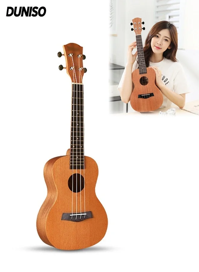 DUNISO 23 Inch Concert Ukulele Starter Kit with Gig Bag, Nylon Strings, Picks, and Strap for Beginners and Students xwwjt